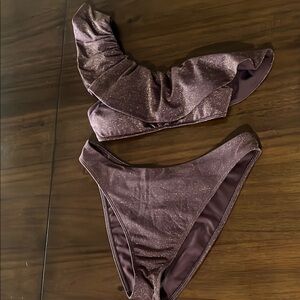 Abercrombie & Fitch brown shimmer bikini